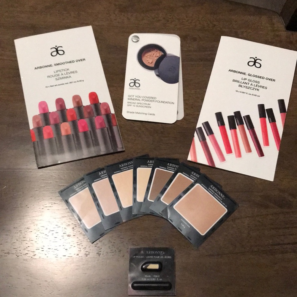 Arbonne Lipstick, Lip Gloss & Natural Radiance Mineral Powder Foundation SPF 15